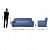 Hugo Cluster Long-Lasting Sofa - left_view