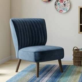 Glove Accent Chair In Royal Blue