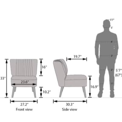 Glove Accent Chair In Royal Blue - bottom_view