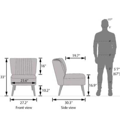 Glove Accent Chair In Royal Blue