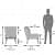 Glove Accent Chair In Royal Blue - bottom_view