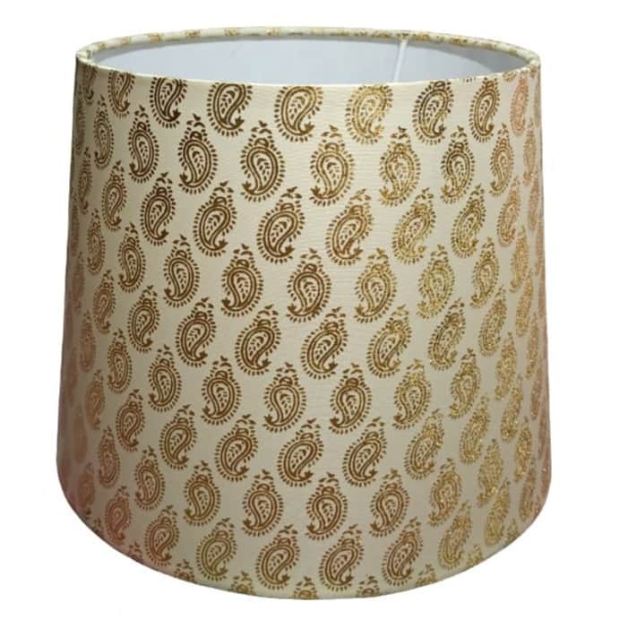 Printed Taper Lampshade(Golden Butti) - front_view