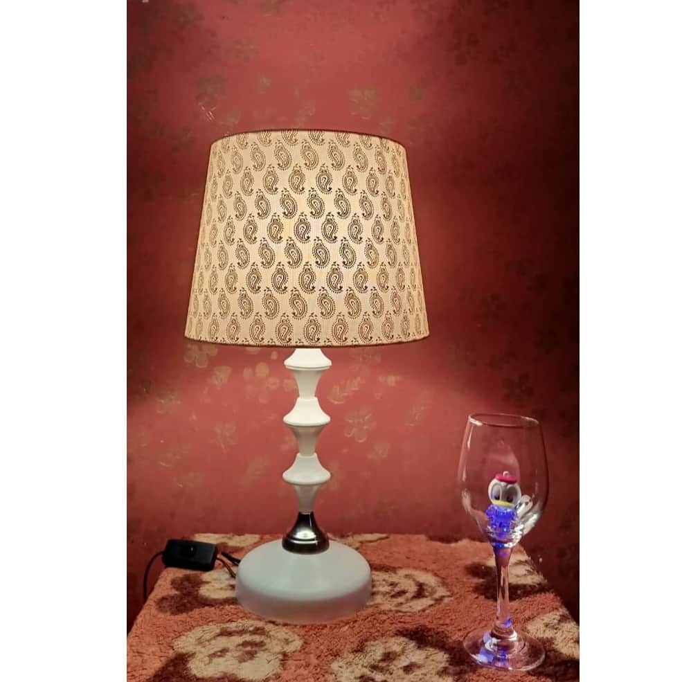 Printed Taper Lampshade(Golden Butti) - left_view
