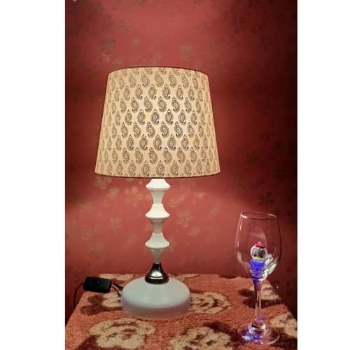 Printed Taper Lampshade(Golden Butti)
