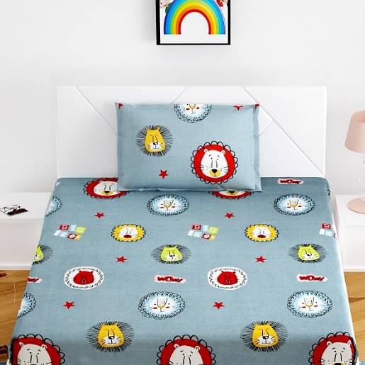 Single Fitted Bedsheet(Grey)