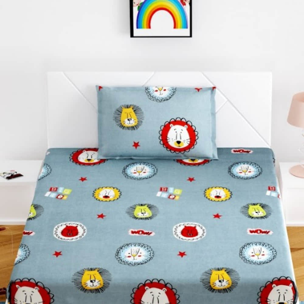 Single Fitted Bedsheet(Grey) - photo