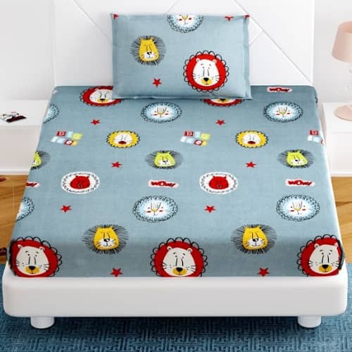 Single Fitted Bedsheet(Grey)