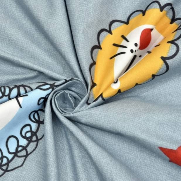 Single Fitted Bedsheet(Grey)