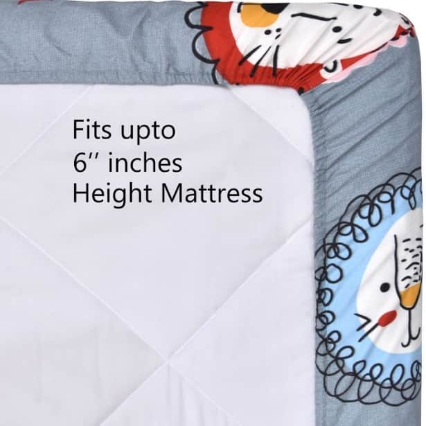 Single Fitted Bedsheet(Grey) - bottom_view