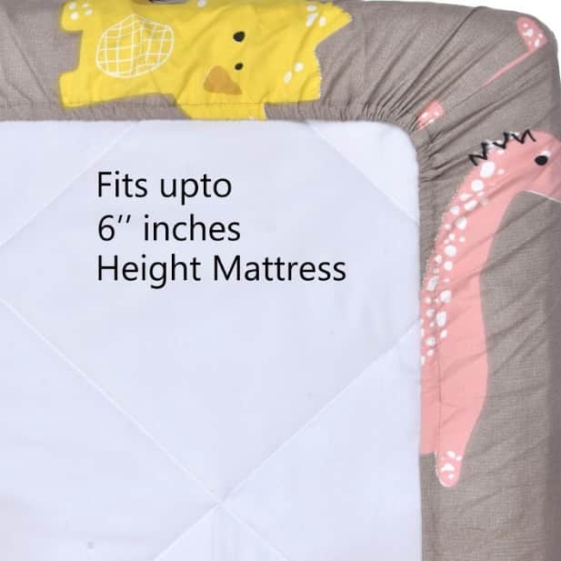 Single Fitted Bedsheet(Brown) - rear_view