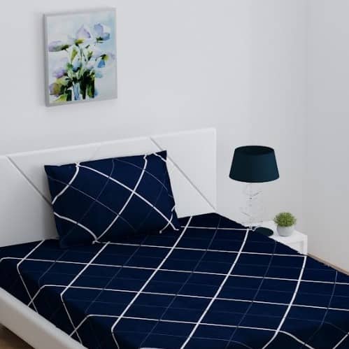 Single Fitted Bedsheet(Blue)