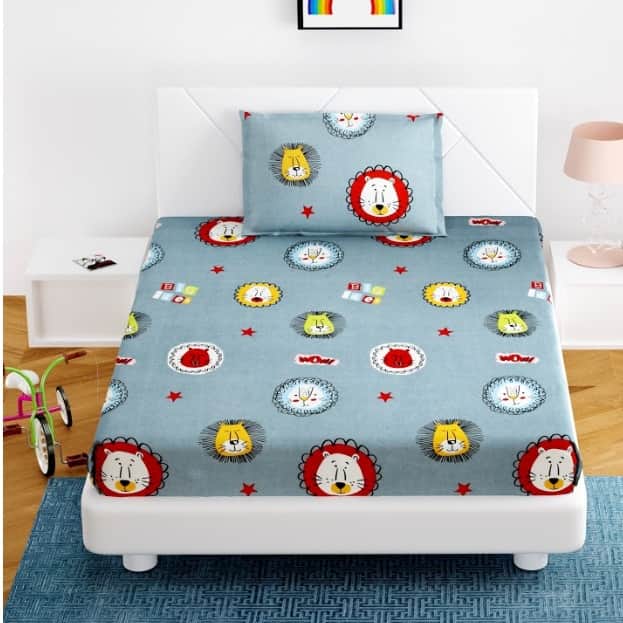 Single Bedsheet(Grey) - front_view
