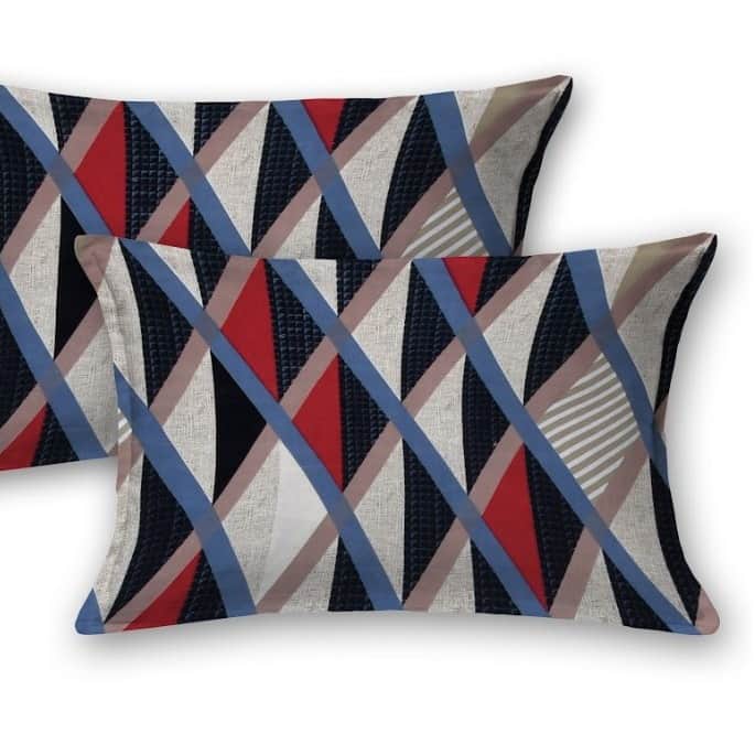 Double Bedsheet in Check Design(Multi Colour) - left_view