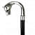 Wolf Head Brass Handle Walking Stick - front_view