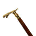 Jaguar Handle Wood Walking Stick - front_view