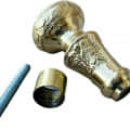 Designer Vintage Style Brass Knob Head Handle for Walking Stick Handle - left_view