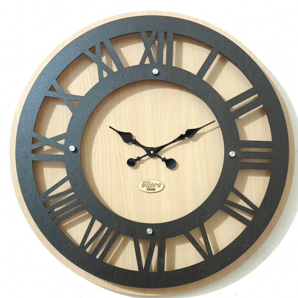 Wooden Clock In Roman (Antique Cutting) - photo