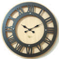 Wooden Clock In Roman (Antique Cutting) - rear_view