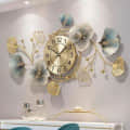 Metal Flower Decorative Wall Clock - front_view