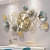 Metal Flower Decorative Wall Clock - front_view