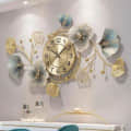 Metal Flower Decorative Wall Clock - top_view