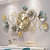 Metal Flower Decorative Wall Clock - top_view