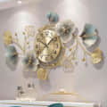 Metal Flower Decorative Wall Clock - rear_view