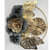 Metal Flower Leaves Clock With Side Dial - front_view