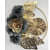 Metal Flower Leaves Clock With Side Dial - rear_view