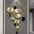 Round Ring With Etched Plates Metal Clock - photo