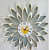 Long Dual Leaves Metal Clock - photo