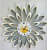 Long Dual Leaves Metal Clock - front_view