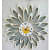 Long Dual Leaves Metal Clock - top_view