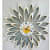 Long Dual Leaves Metal Clock - rear_view