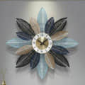 Multicolored Etched Leaves Clock - photo