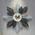Multicolored Etched Leaves Clock - front_view