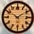 Wooden Clock With Ring Attached To Numbers - front_view