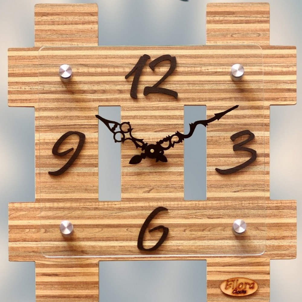 Wooden Eleven Cut Shaped  Clock - photo