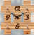 Wooden Eleven Cut Shaped  Clock - front_view