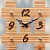Wooden Eleven Cut Shaped  Clock - top_view