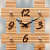 Wooden Eleven Cut Shaped  Clock - rear_view