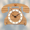Telephone Shaped Clock With Glass - photo