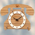 Telephone Shaped Clock With Glass - top_view