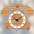 Telephone Shaped Clock With Glass - rear_view