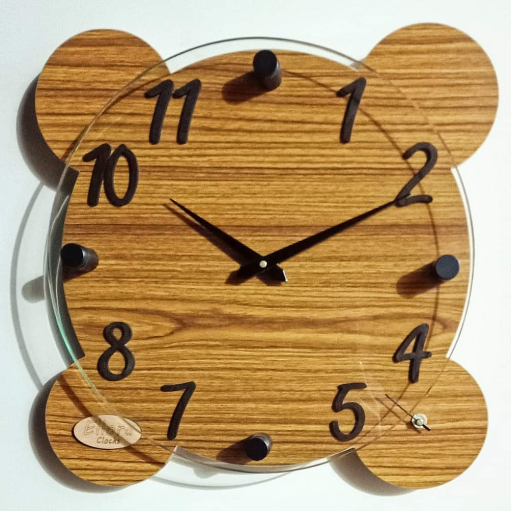 Wooden Bubble Shaped Clock - photo
