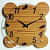 Wooden Bubble Shaped Clock - front_view