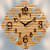 Border Flower Shaped Wooden Clock - photo
