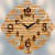 Border Flower Shaped Wooden Clock - front_view
