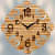 Border Flower Shaped Wooden Clock - top_view