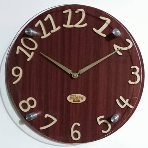 Wooden Simple Glass Clock